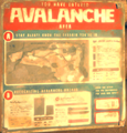 An avalanche warning sign in the cabin