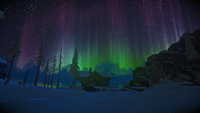 The Aurora Borealis over the Hunting Lodge.