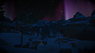 Another view of Miner's Folly during the aurora.