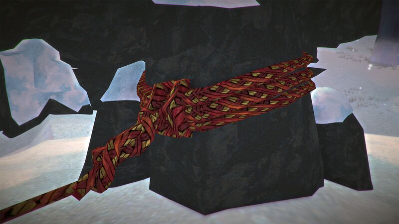 File:Mountaineering rope secured on rock.jpg