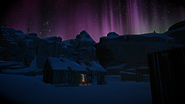 Miner's Folly during the Aurora.
